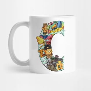 Initial Letter C doodle art Mug